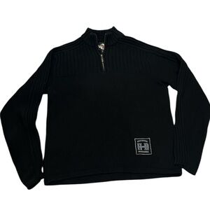 Harley-Davidson Black 1/4 zip embroidered  Harley logo size Large